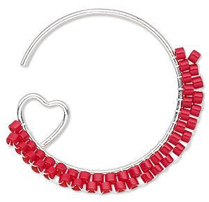 Seed beaded hoop